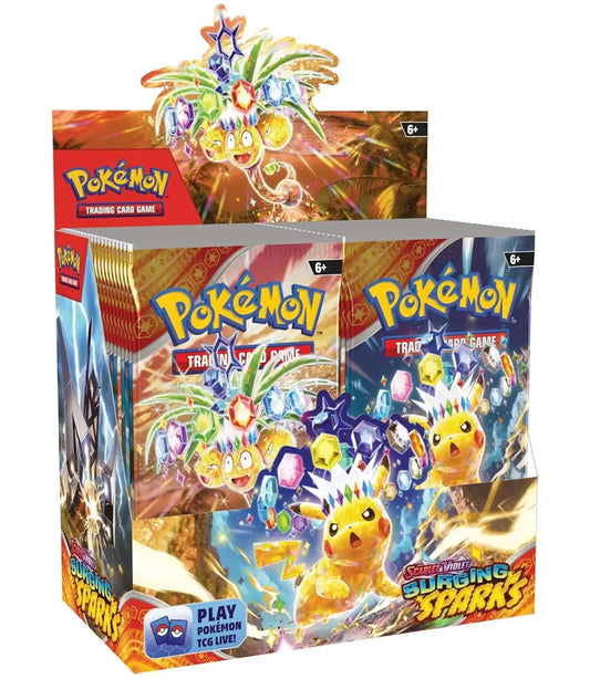 Pokémon- Surging Sparks Booster Display Box Caja expositora de Refuerzo, Multicolor