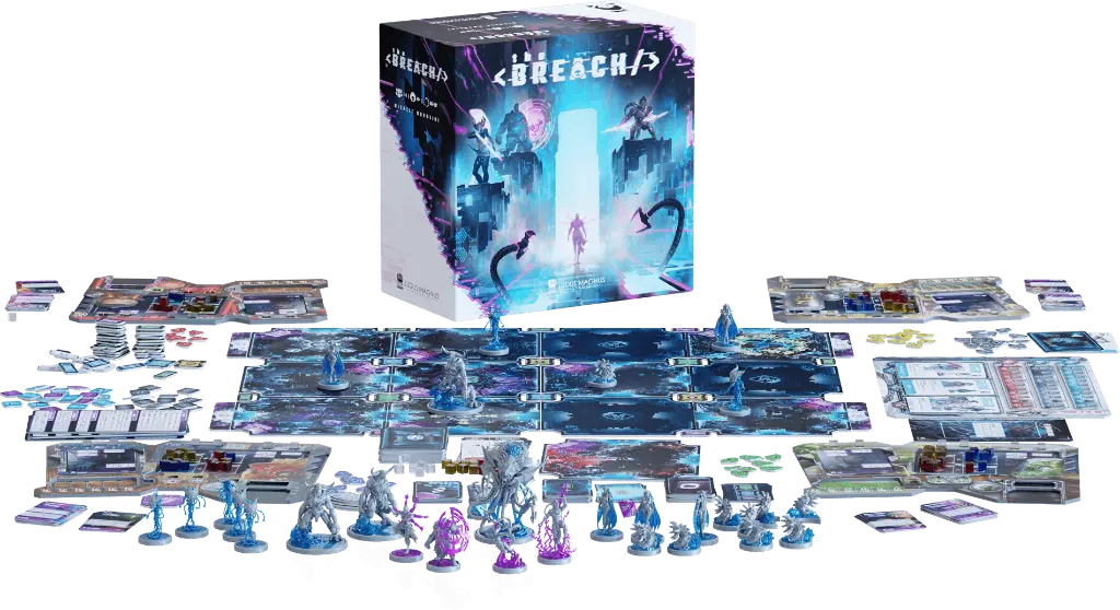 Juego de mesa The Breach - Castellano con tablero, cartas y figuras
