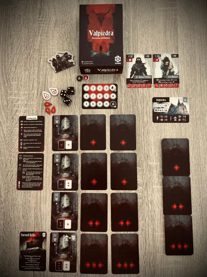 Valpiedra juego de mesa componentes y contenido de la caja