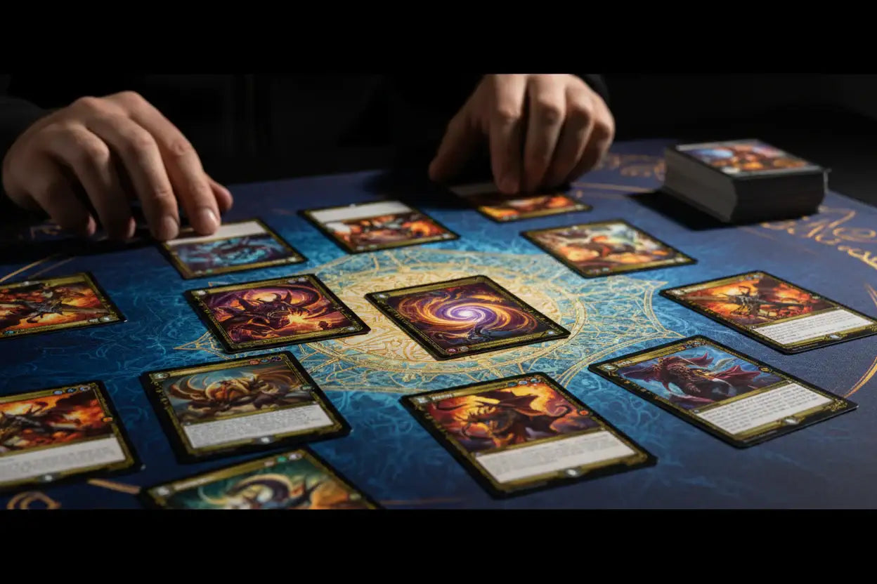 Cartas de juego TCG en primer plano