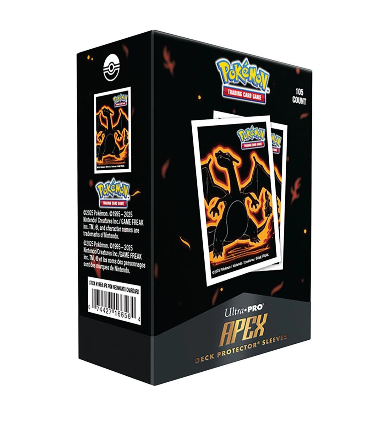 Fundas Standard Apex Charizard Neon Kanto - Pokémon Ultra Pro (105 unidades)