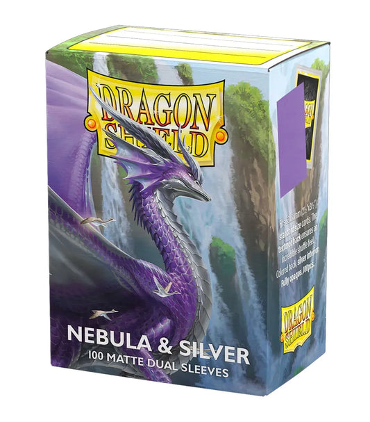 Fundas Standard Dual Matte Nebula Silver - Dragon Shield (100 unidades)