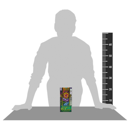 Las Dos Torres - El Juego de Bazas junto a una silueta humana y una regla de medición